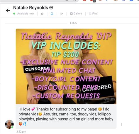 natalie rain onlyfans leak|Natalie Reynolds OnlyFans, Instagram & TikTok .